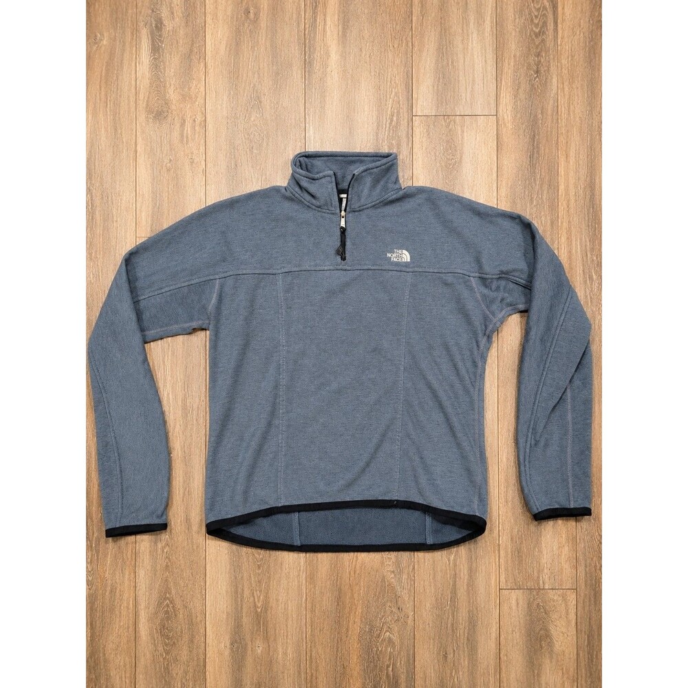 Vintage 2000s The North Face Womens M Gray Quarter Zip Fleece Pullover Jacket
